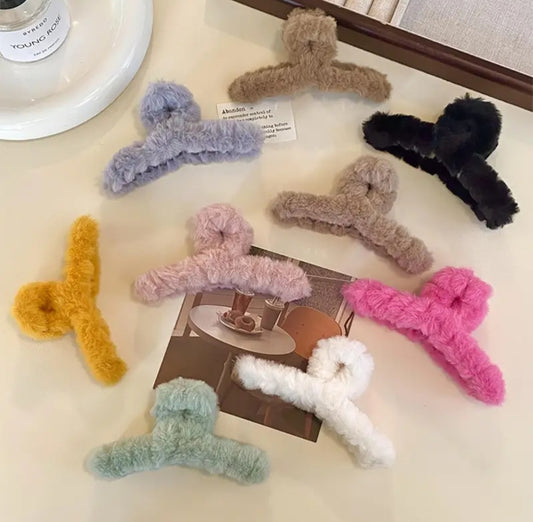 Plush Hair Claw Clip