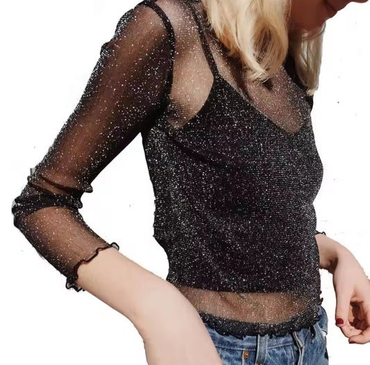 Midnight Glow Shimmer Top