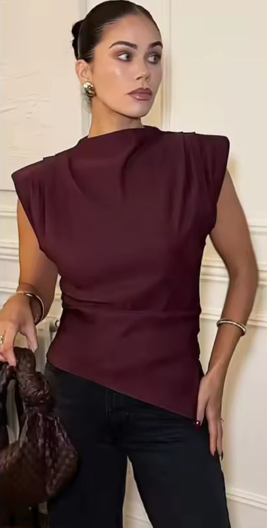Ruched Sleeveless Top